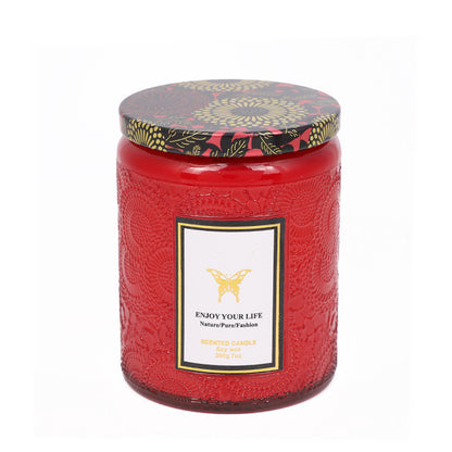 Embossed Glass Fragrance Candle