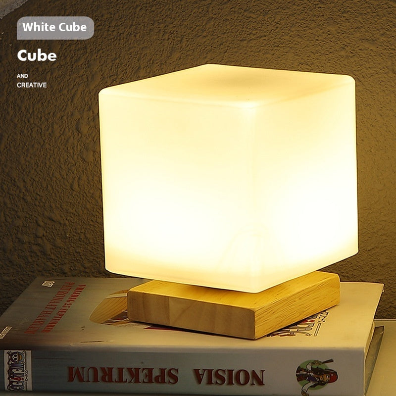 Nordic Solid Wood USB Table Lamp