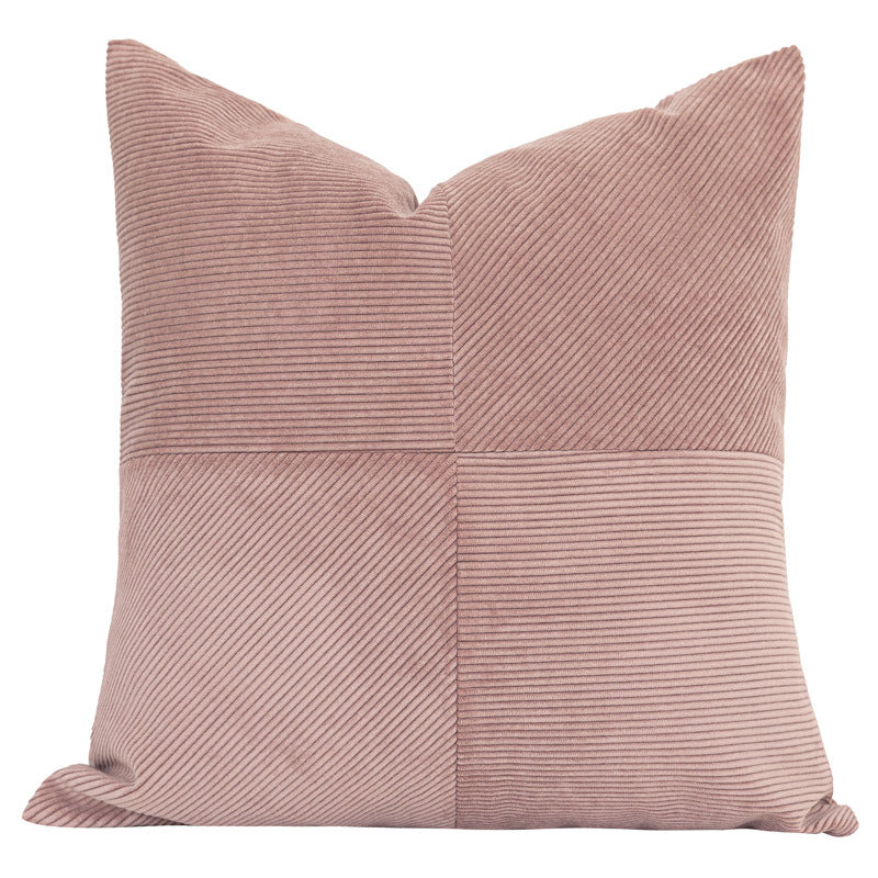 Pink Splicing Cushion