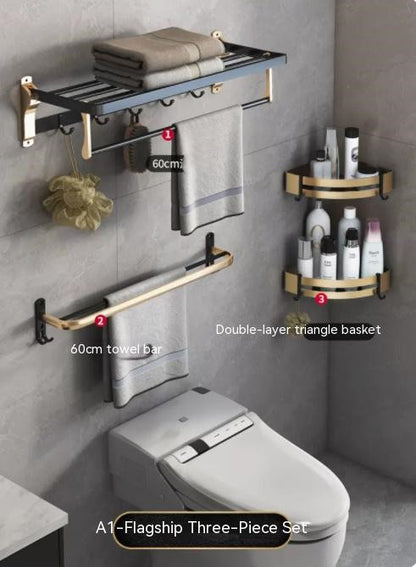 Aluminium Bathroom Wall Hanging Towel Rack