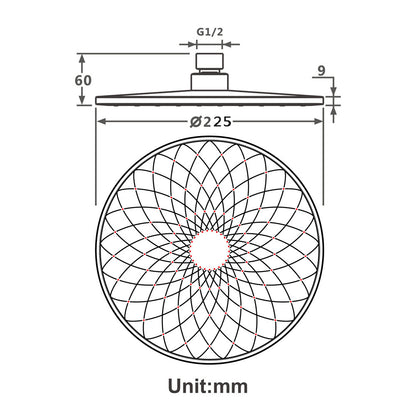 Haven Pour Round Bathroom Shower Head