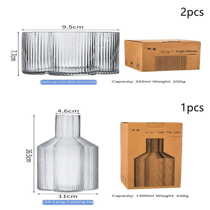 Ribbed Glass Set