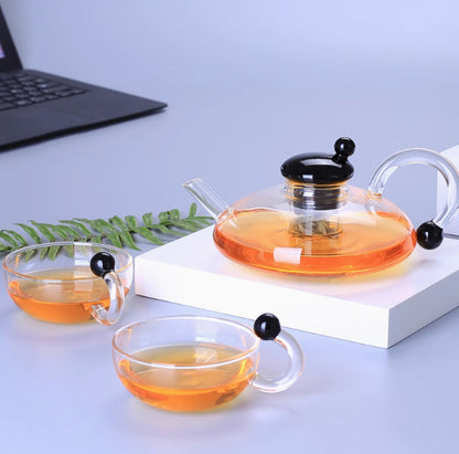 Elegant Glass Heating Tea Pot