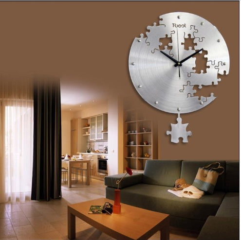 Circular Creative Puzzle Wall Clock Art Wall