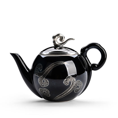 Elegant Black Teapot