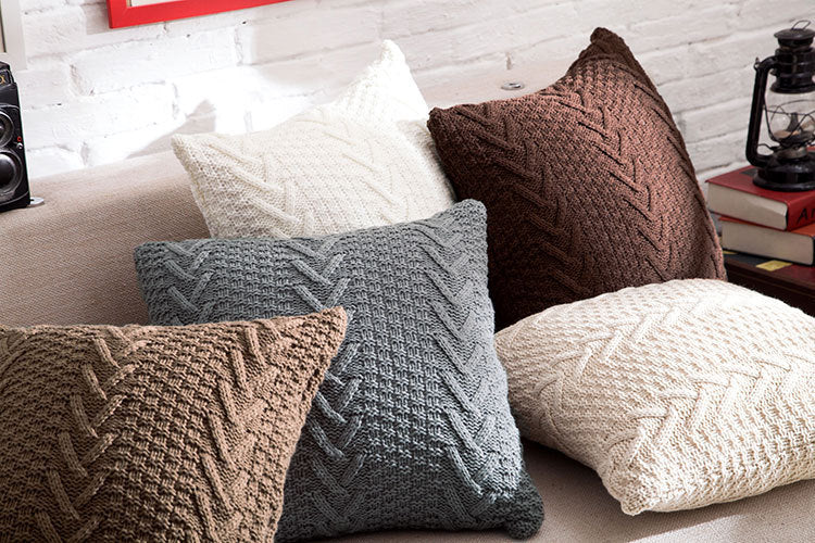 Thick Wool Knitted Cushion Cover