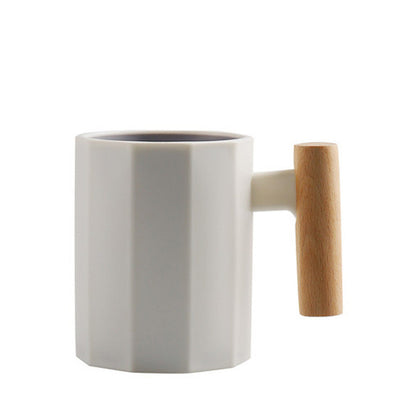 Toothbrush Cup Holder With Wooden Handle