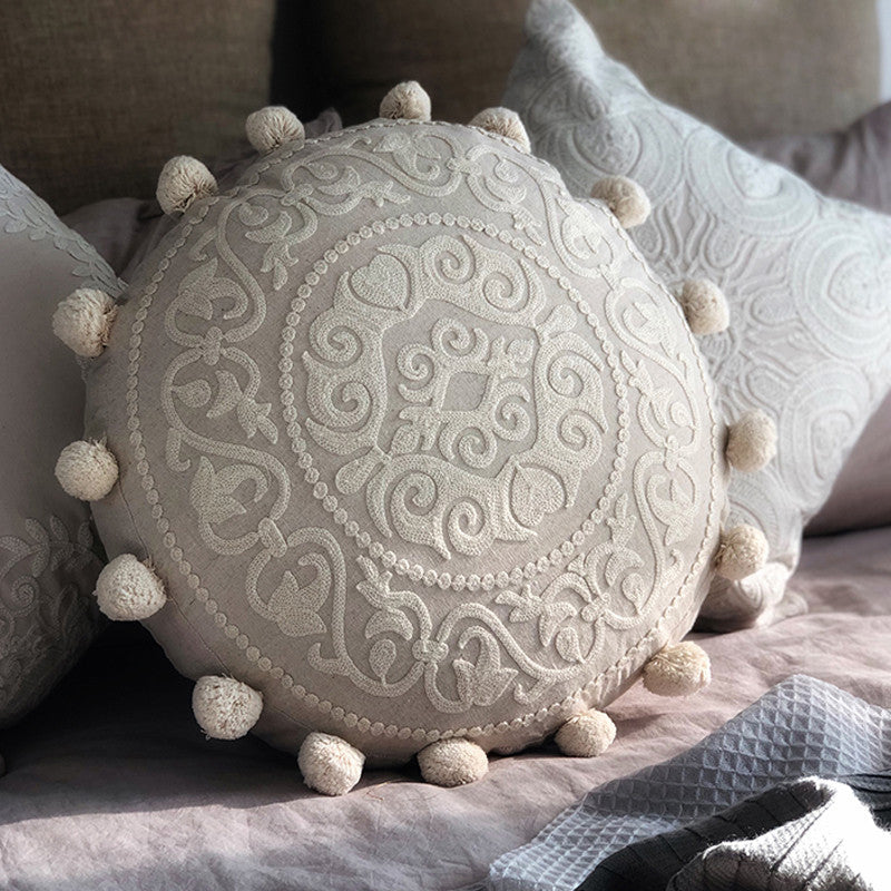 Vintage Embroidered French Cushion