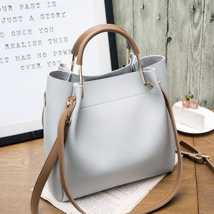 Sleek Colour Block Bucket Bag