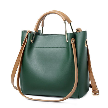 Sleek Colour Block Bucket Bag