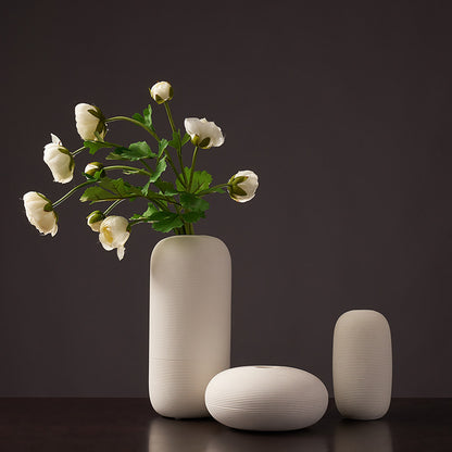 White Opulent Porcelain Vase