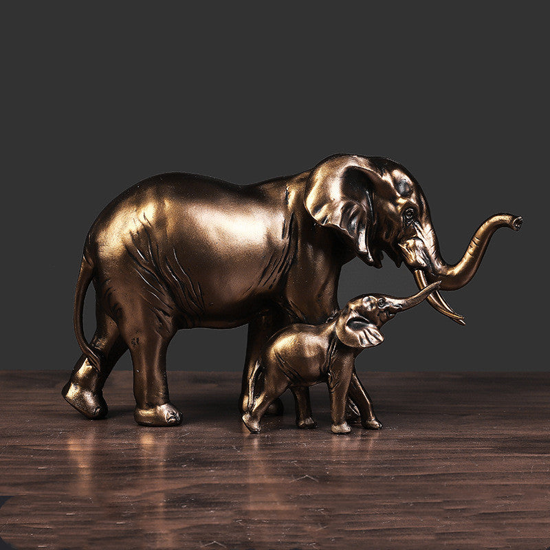 Resin Retro Elephant Ornament