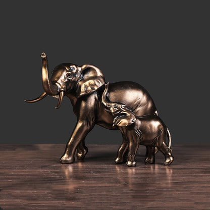 Resin Retro Elephant Ornament