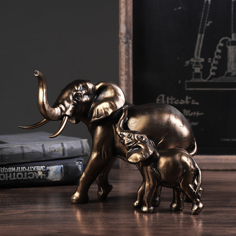 Resin Retro Elephant Ornament