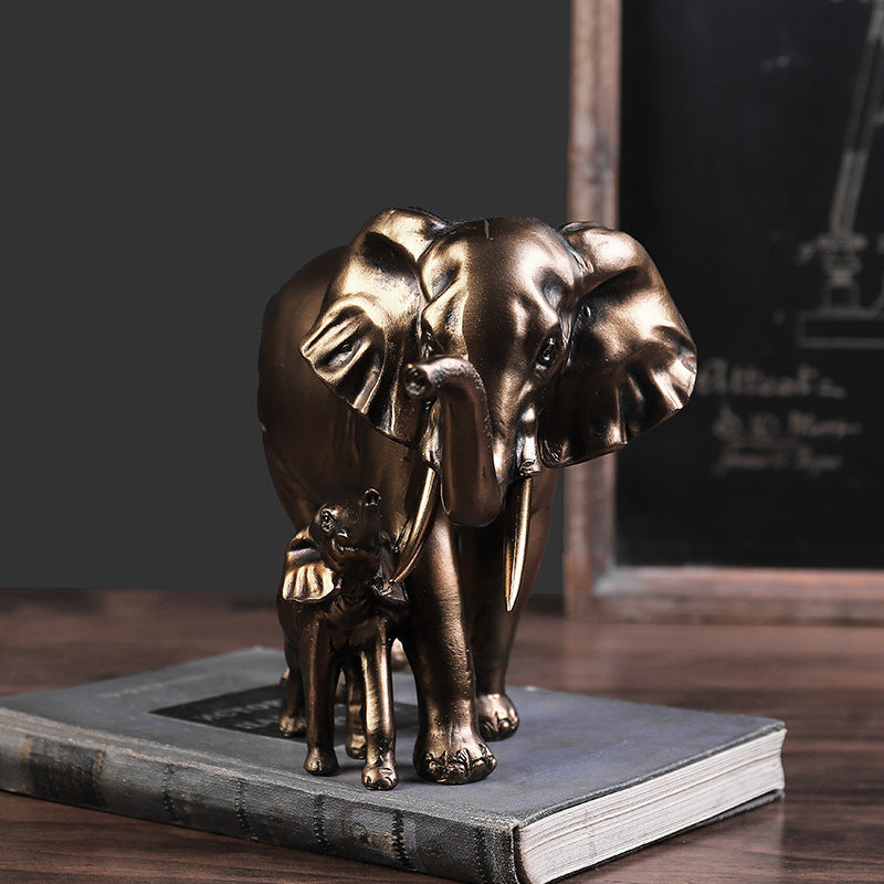 Resin Retro Elephant Ornament