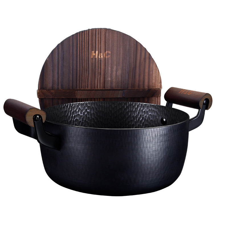 Black Iron Binaural Soup Pot