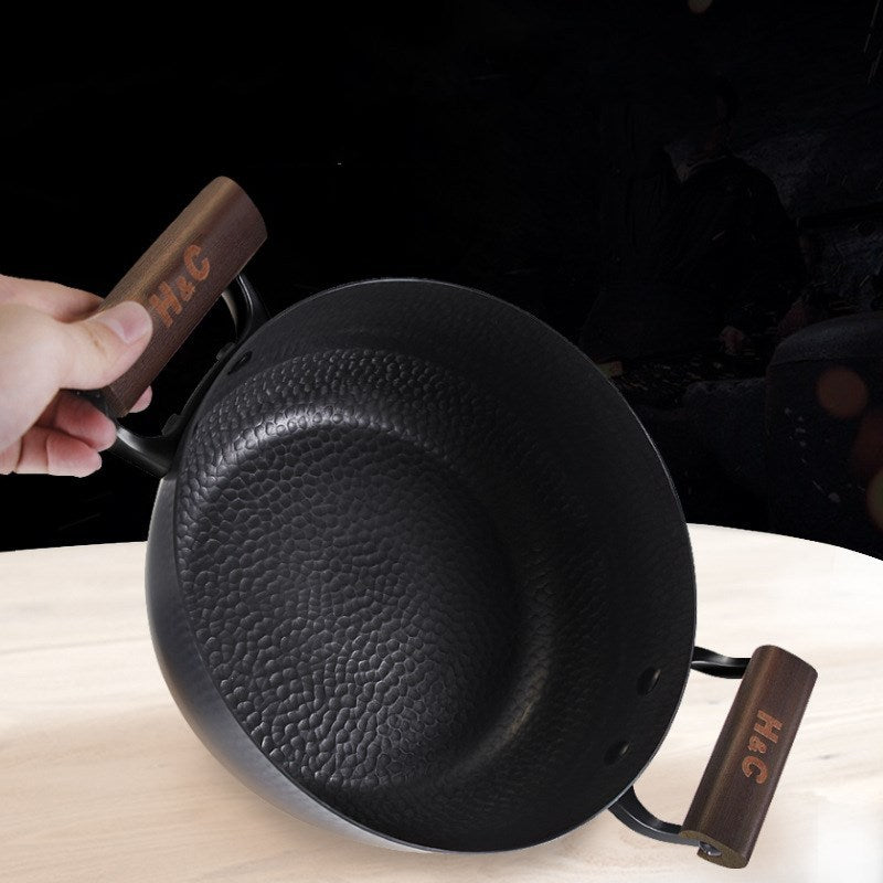 Black Iron Binaural Soup Pot