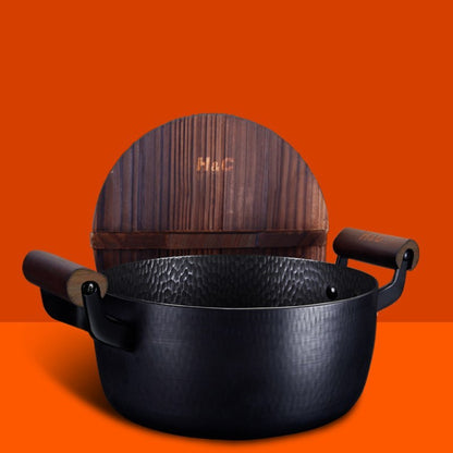 Black Iron Binaural Soup Pot