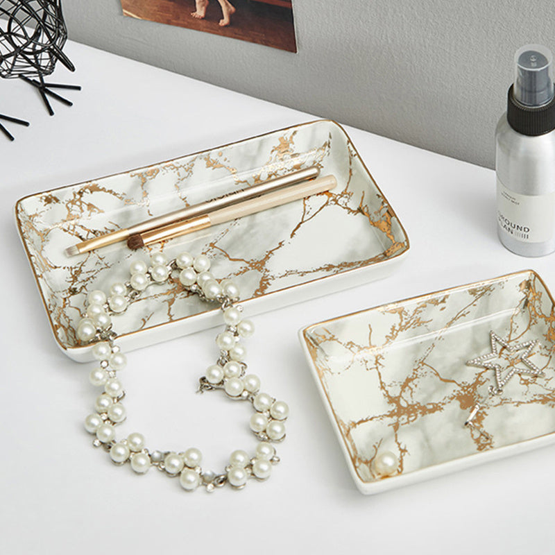 Marble Pattern Ceramic Tray