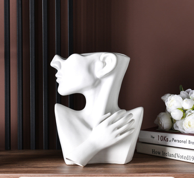 Modern Crest Portrait Vase