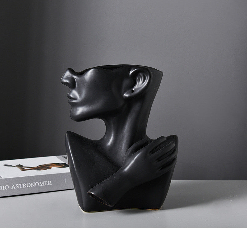 Modern Crest Portrait Vase