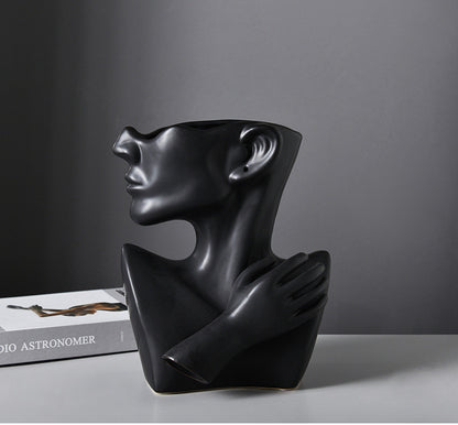 Modern Crest Portrait Vase