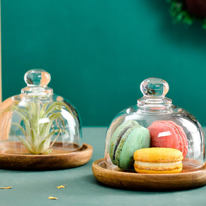 Hotel Style Solid Wood Glass Cake Display