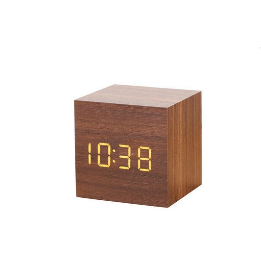 Wooden Digital Electronic Desktop Clock