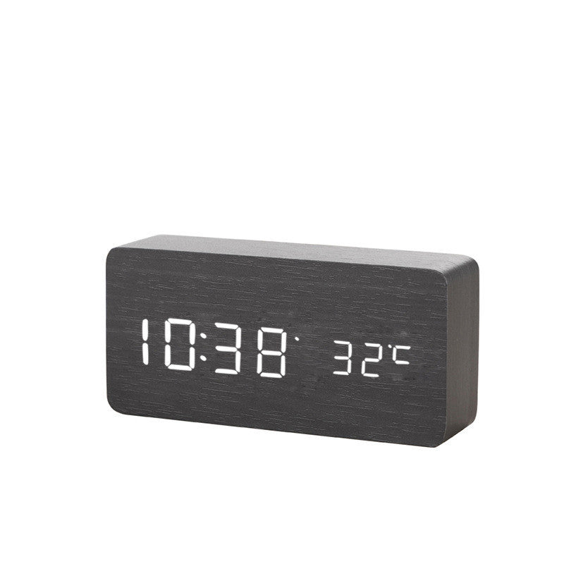 Wooden Digital Electronic Desktop Clock