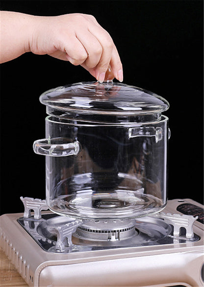 Transparent Glass Pot