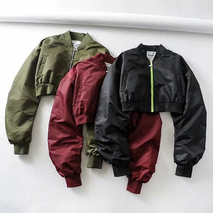 Tooling Cropped Bomber Jacket