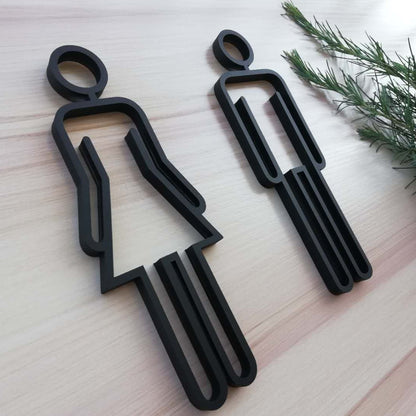 Three-dimensional Bathroom Signage