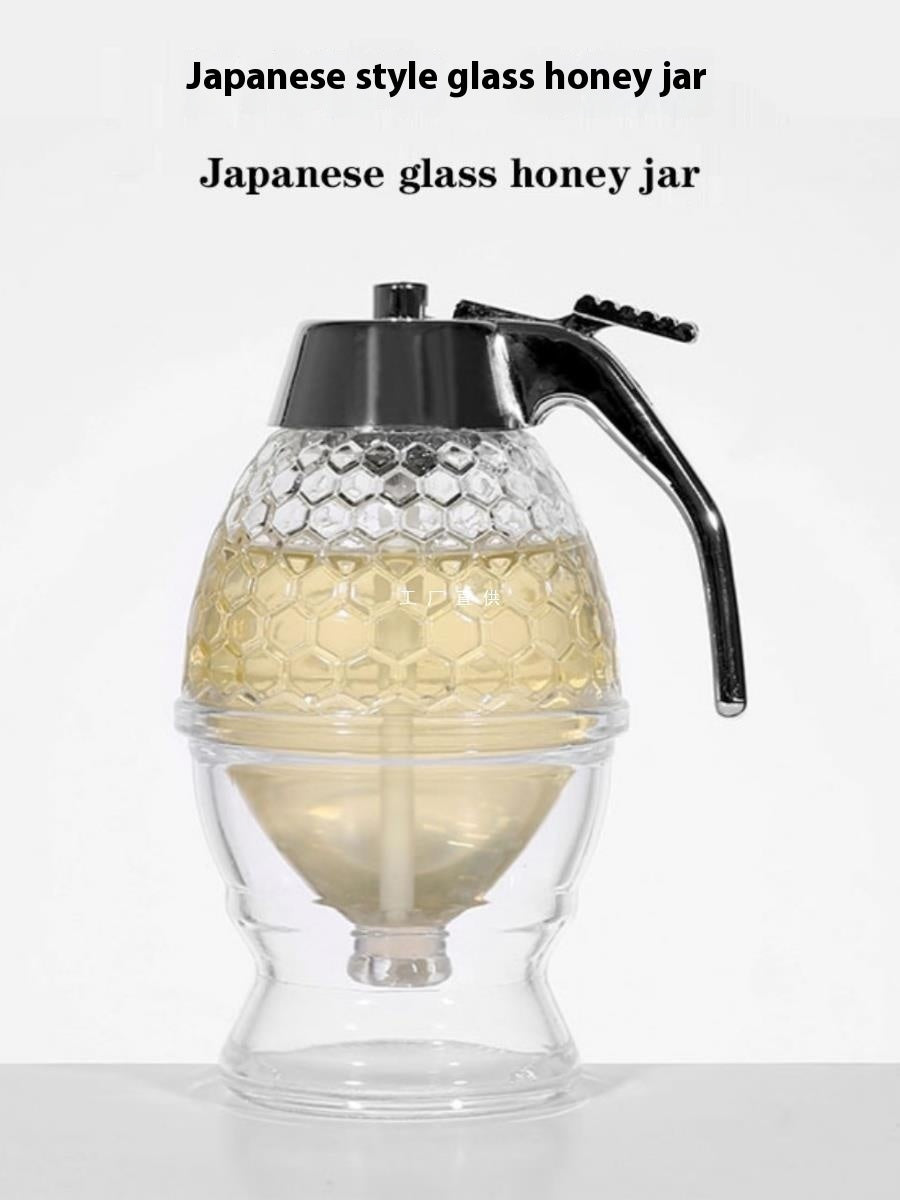 Glass Honey Press Bottle