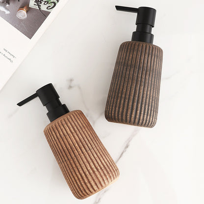 Retro Ceramic Vertical Pattern Dispenser Bottle