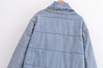 French Cotton Clothing Denim Loose Jacket Coat