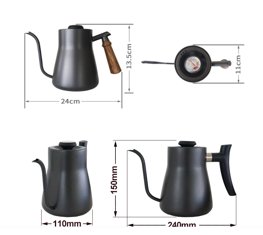 Solid Wood Handle Coffee Pot