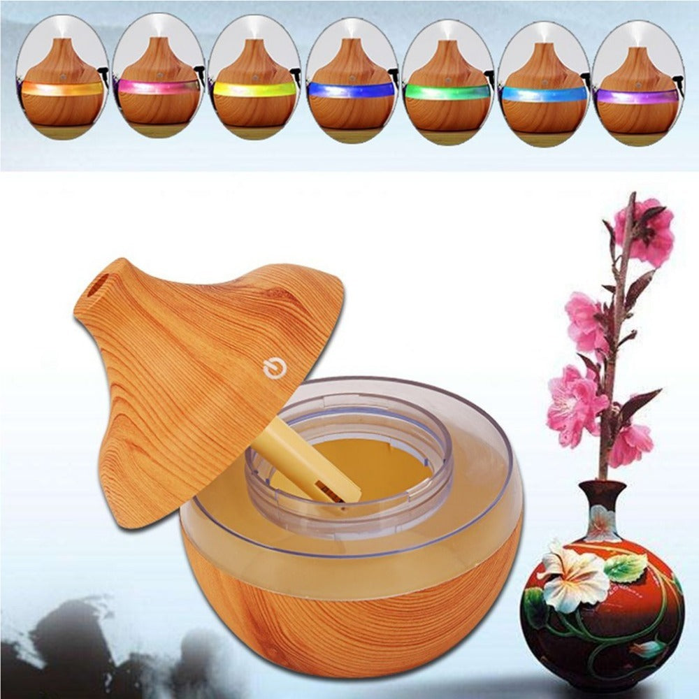 Wood Grain Aromatherapy USB Humidifier