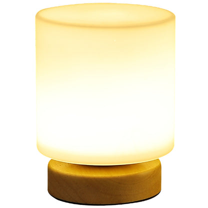 Nordic Solid Wood USB Table Lamp