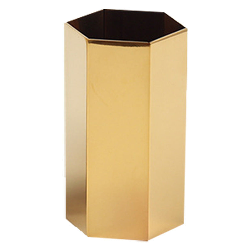 Gold Hexagon Pen Holder