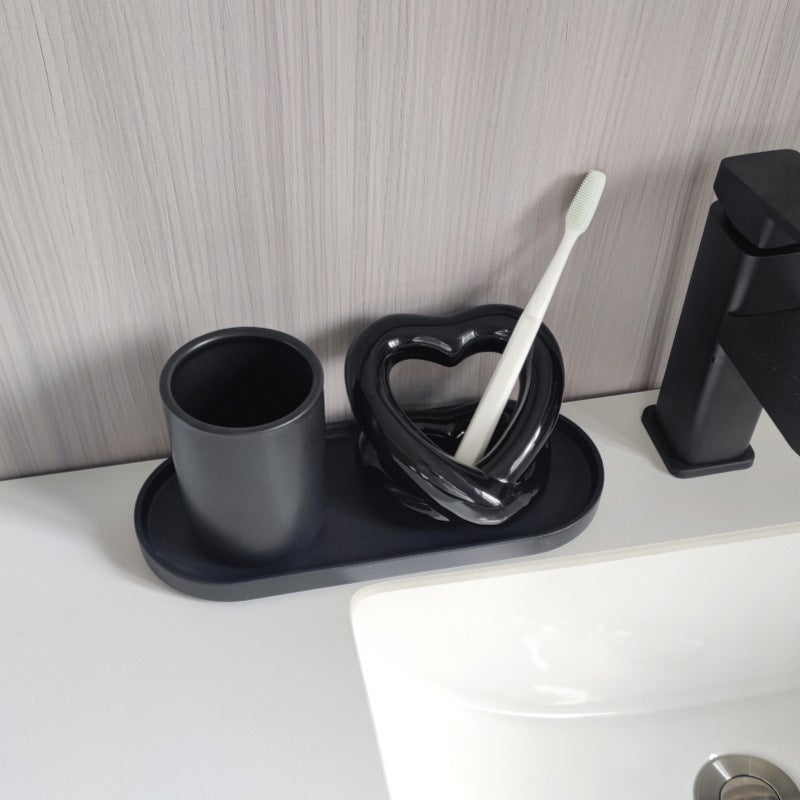 Ceramic Abstract Toothbrush Holder