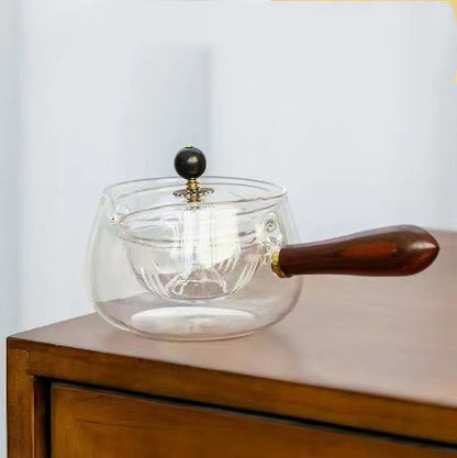 Rotary Heat-Resistant Glass Teapot