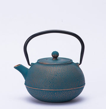 Cast Iron Blue Teapot