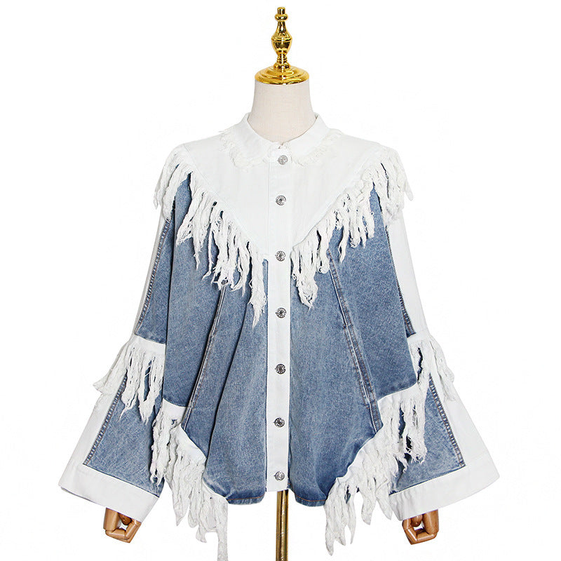 Stitch Tassel Denim Jacket