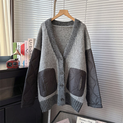 Retro Colour Block Cardigan