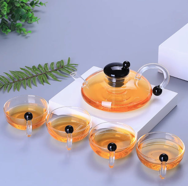 Elegant Glass Heating Tea Pot