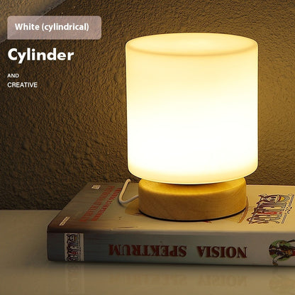 Nordic Solid Wood USB Table Lamp