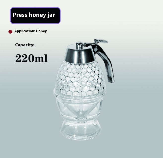 Glass Honey Press Bottle