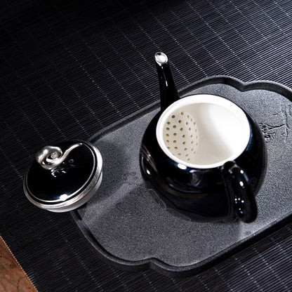 Elegant Black Teapot