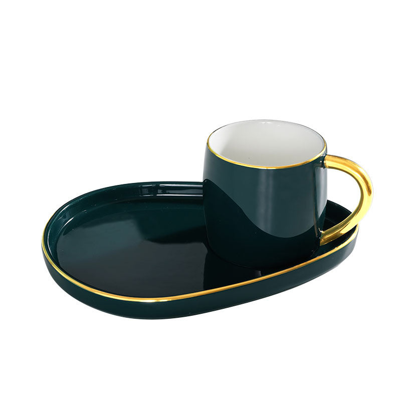 Ceramic Coffee Cup & Saucer Set