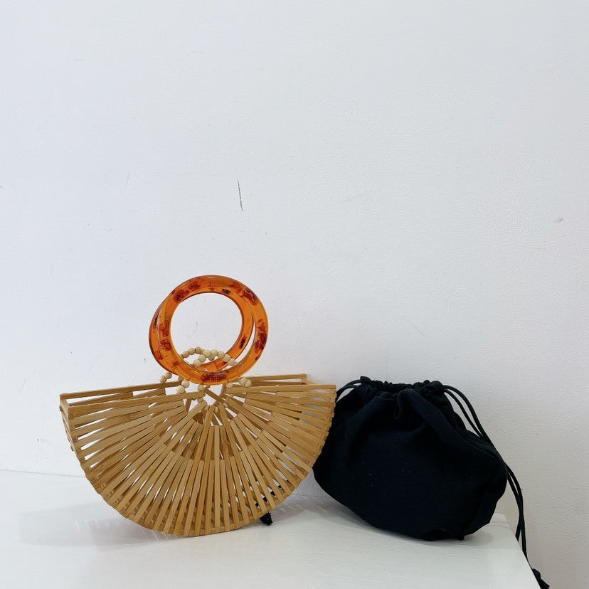 Bamboo Woven Hollow Out Bag